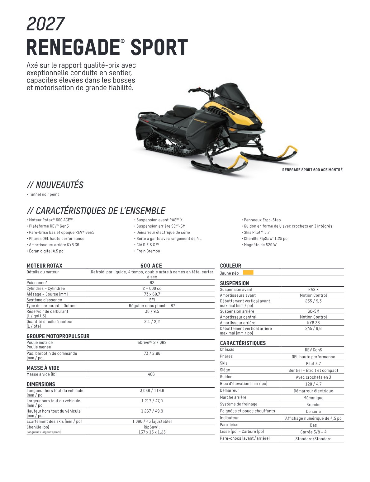 Spec Sheet