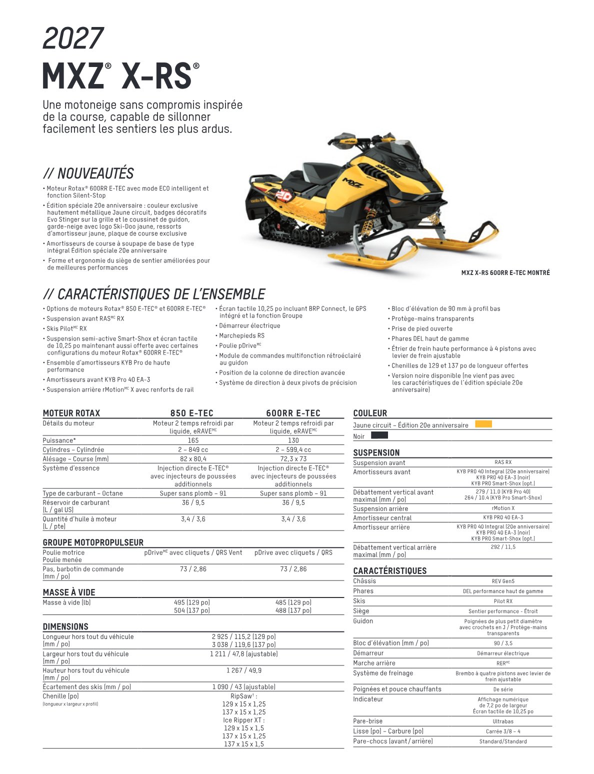 Spec Sheet