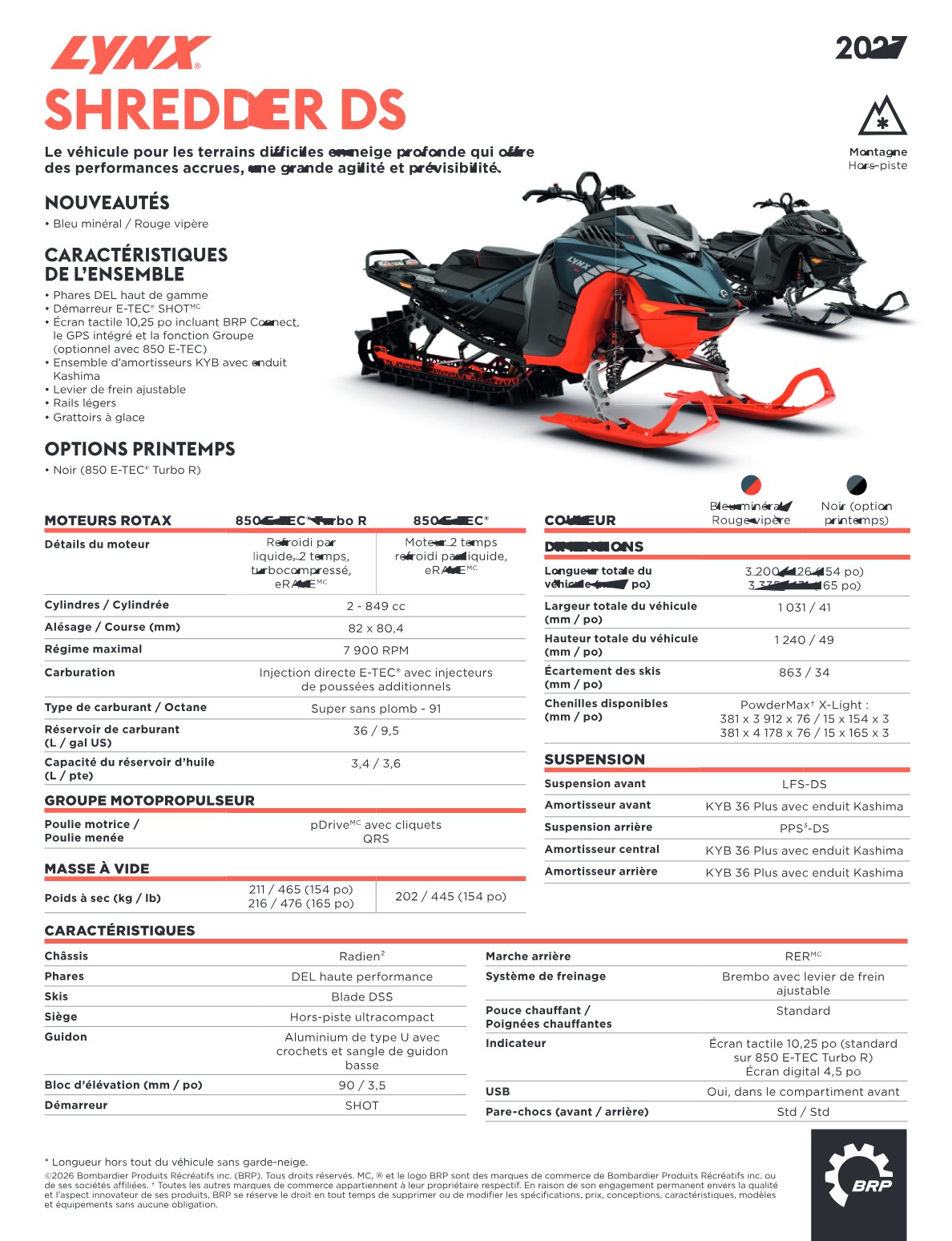 Spec Sheet