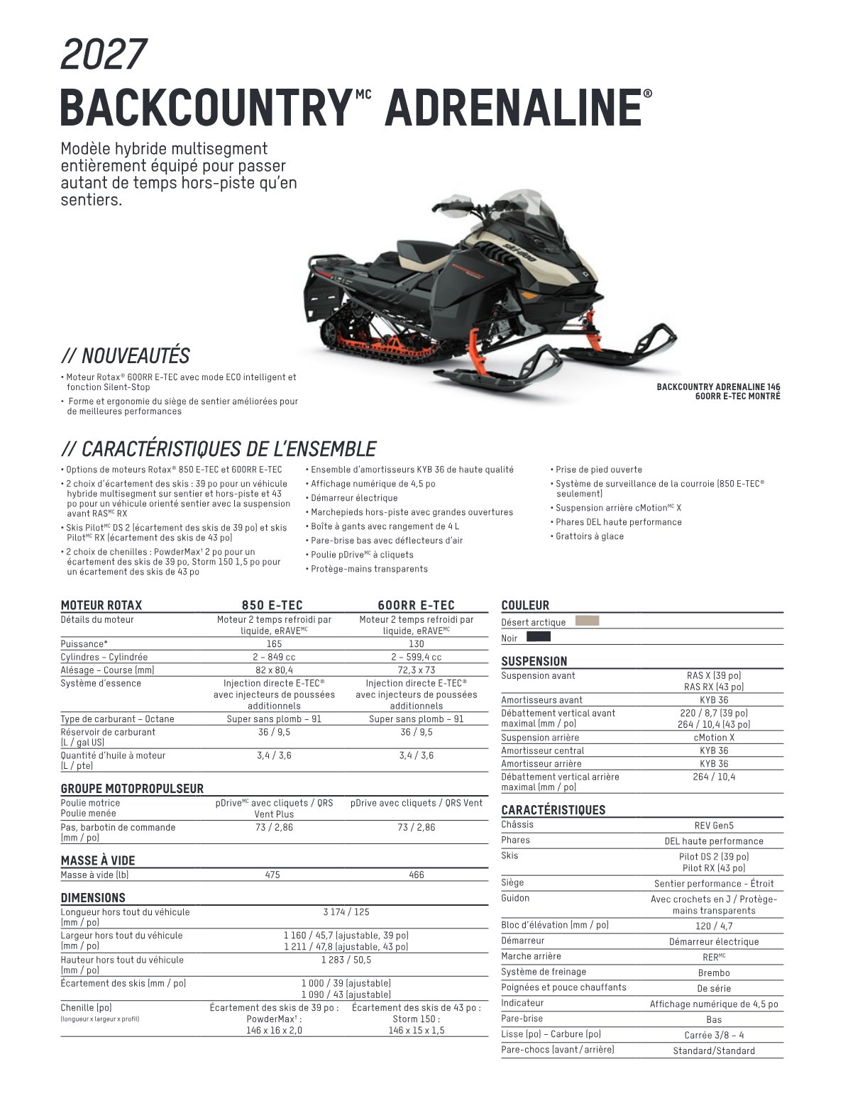 Spec Sheet