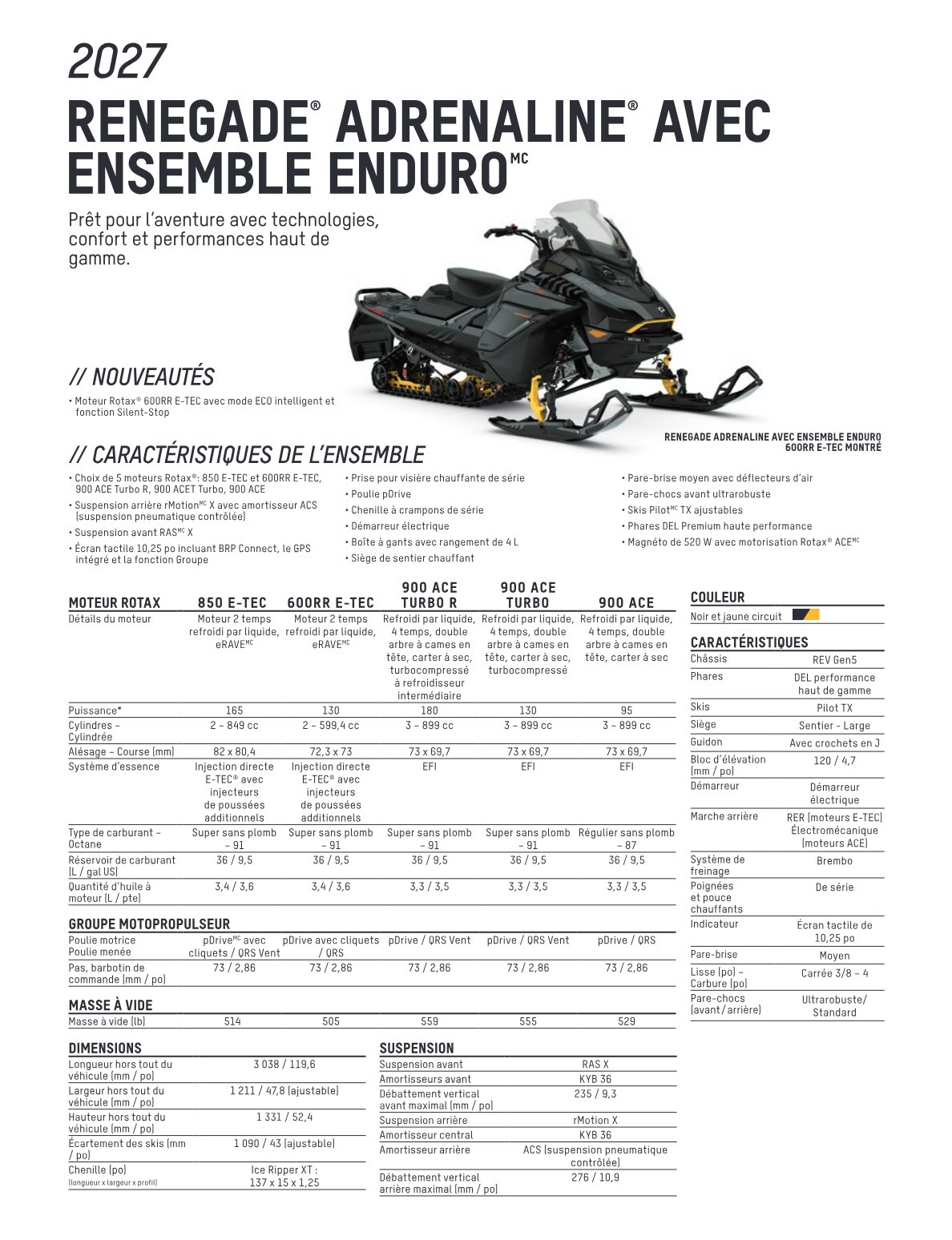 Spec Sheet