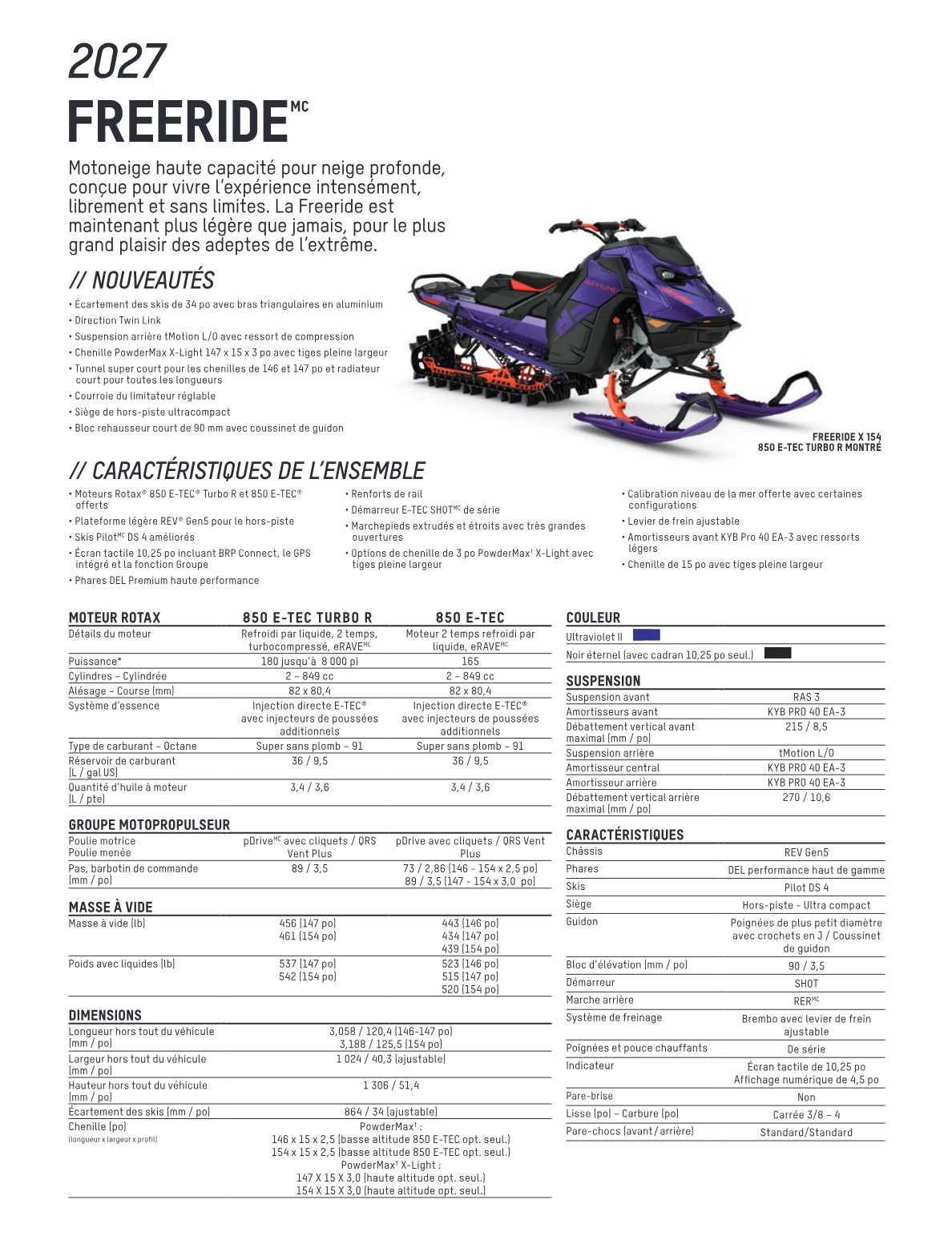 Spec Sheet