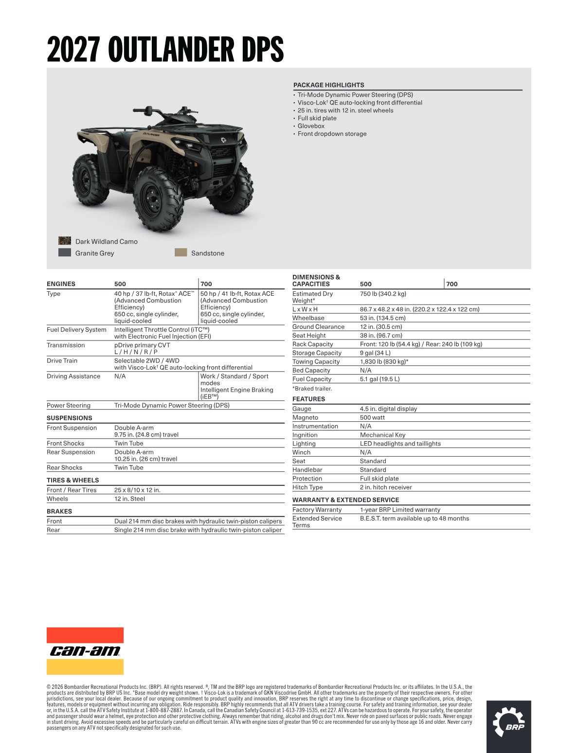 Spec Sheet