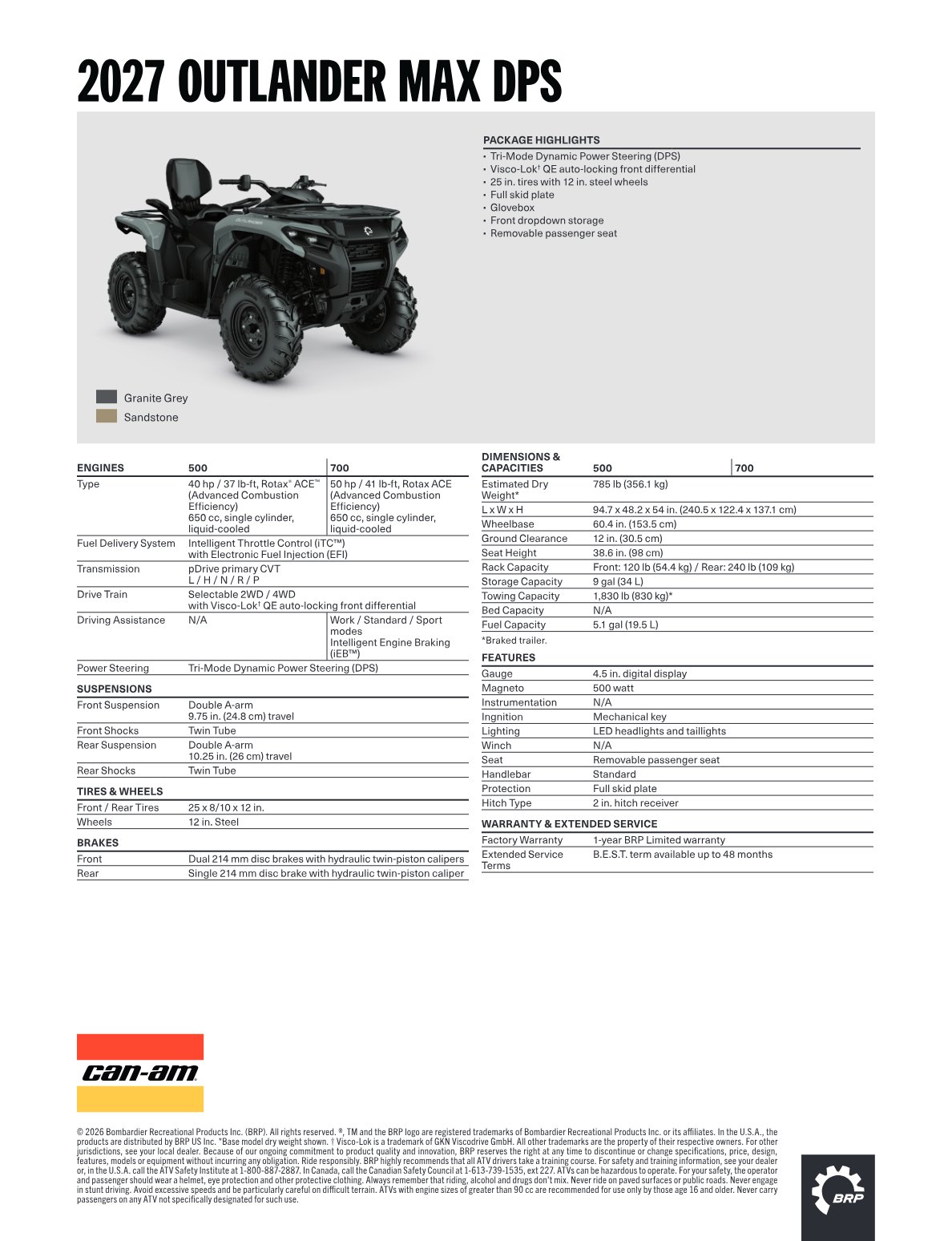 Spec Sheet