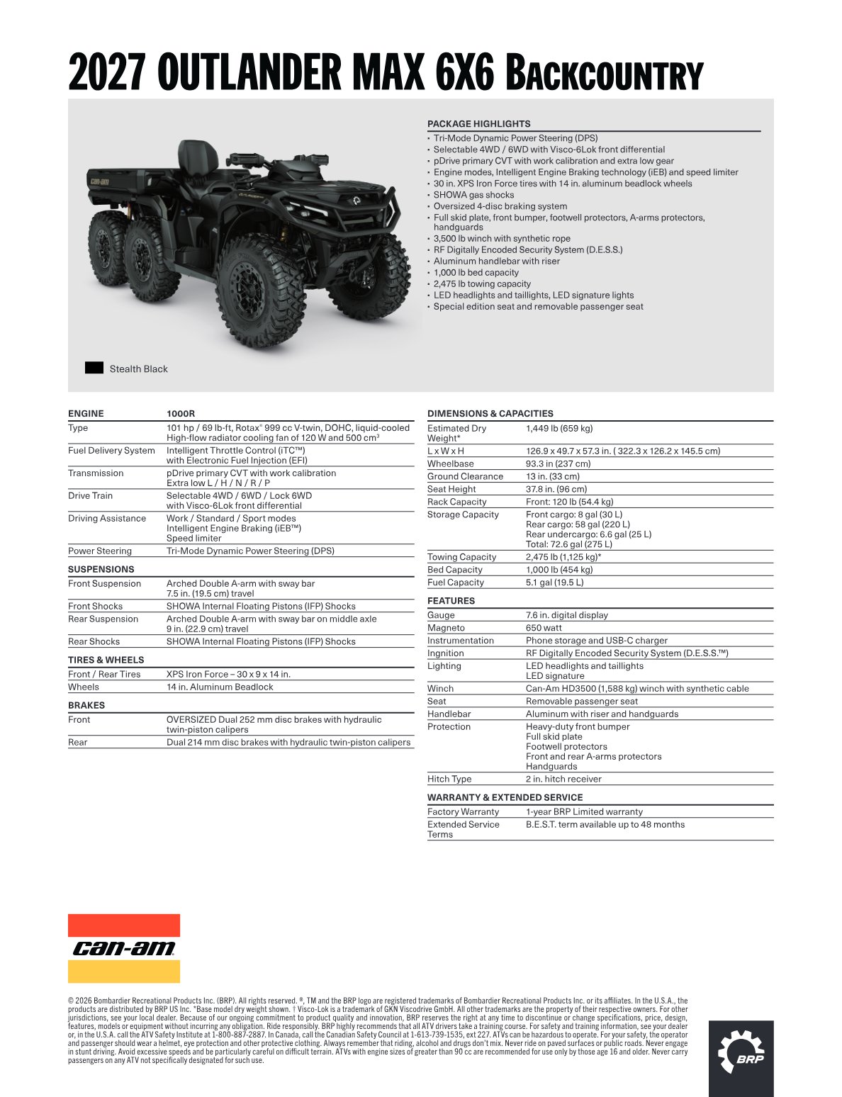 Spec Sheet