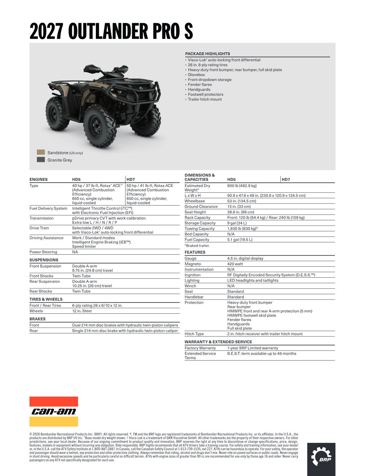 Spec Sheet