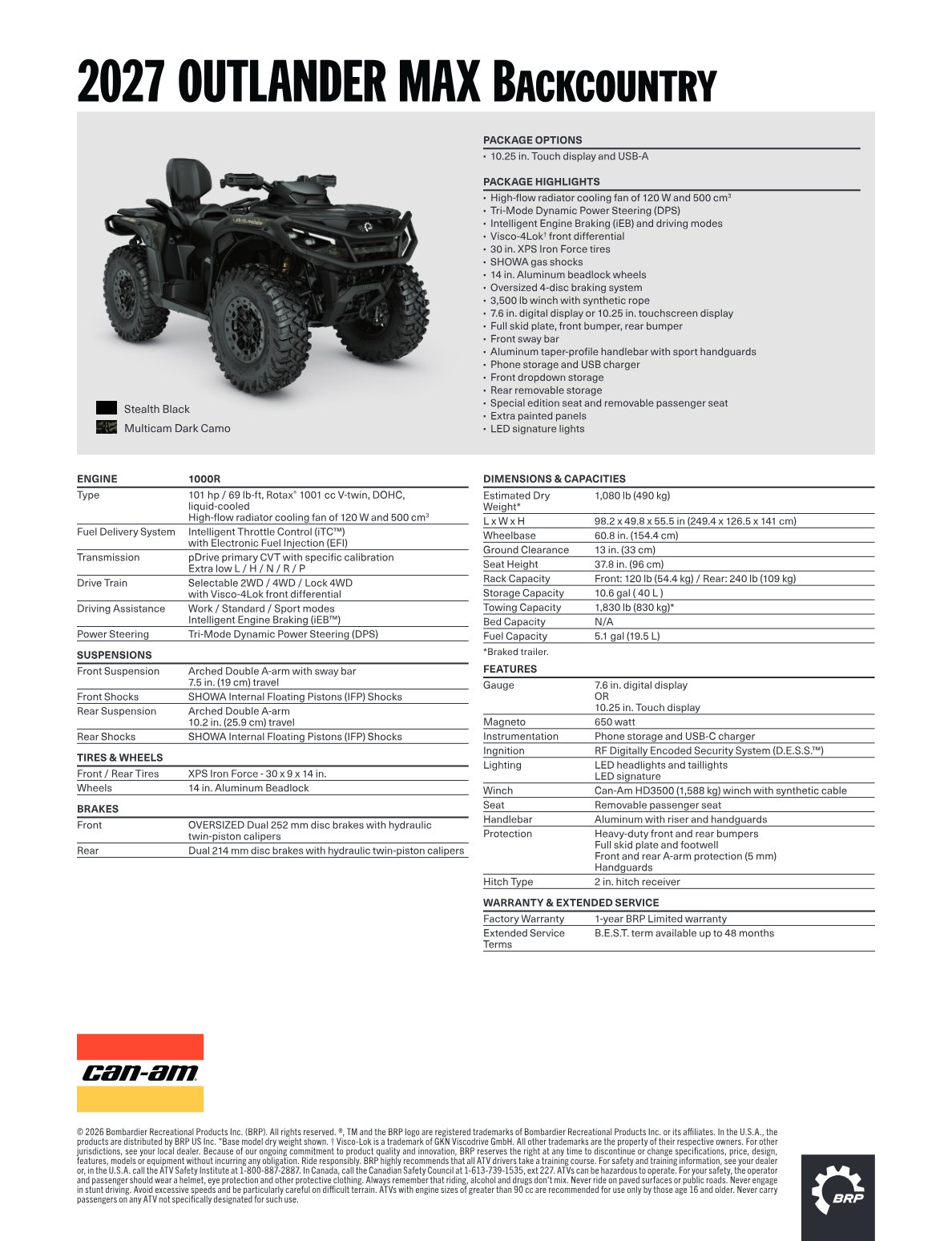 Spec Sheet