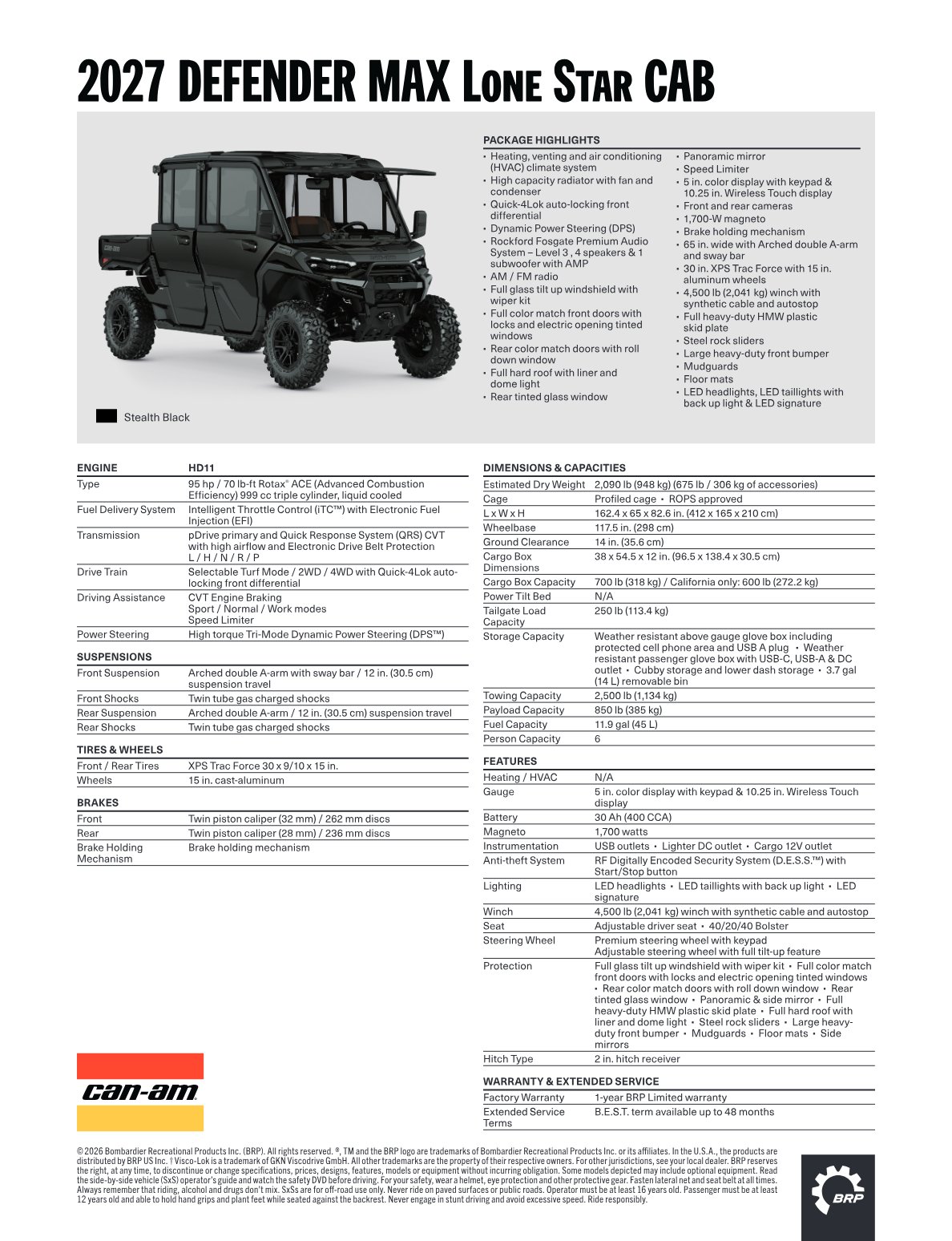 Spec Sheet