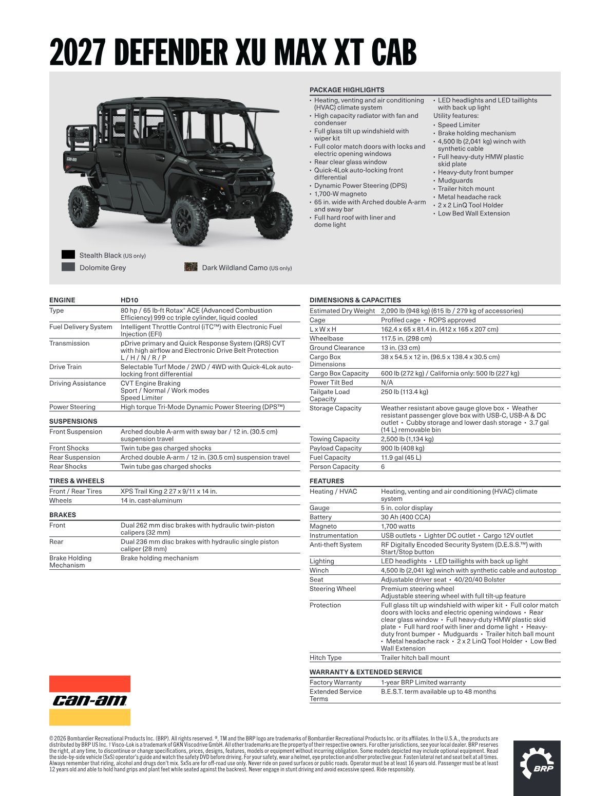 Spec Sheet