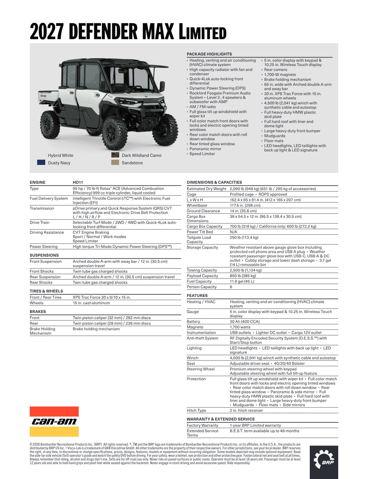 Spec Sheet