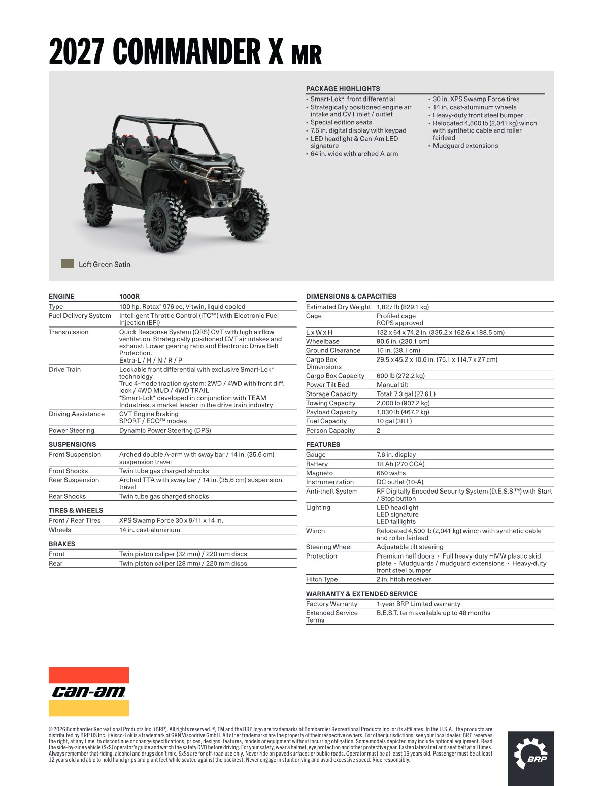 Spec Sheet
