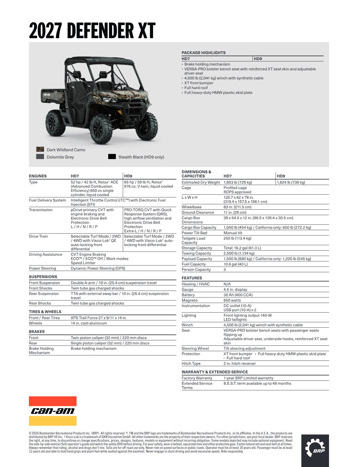 Spec Sheet