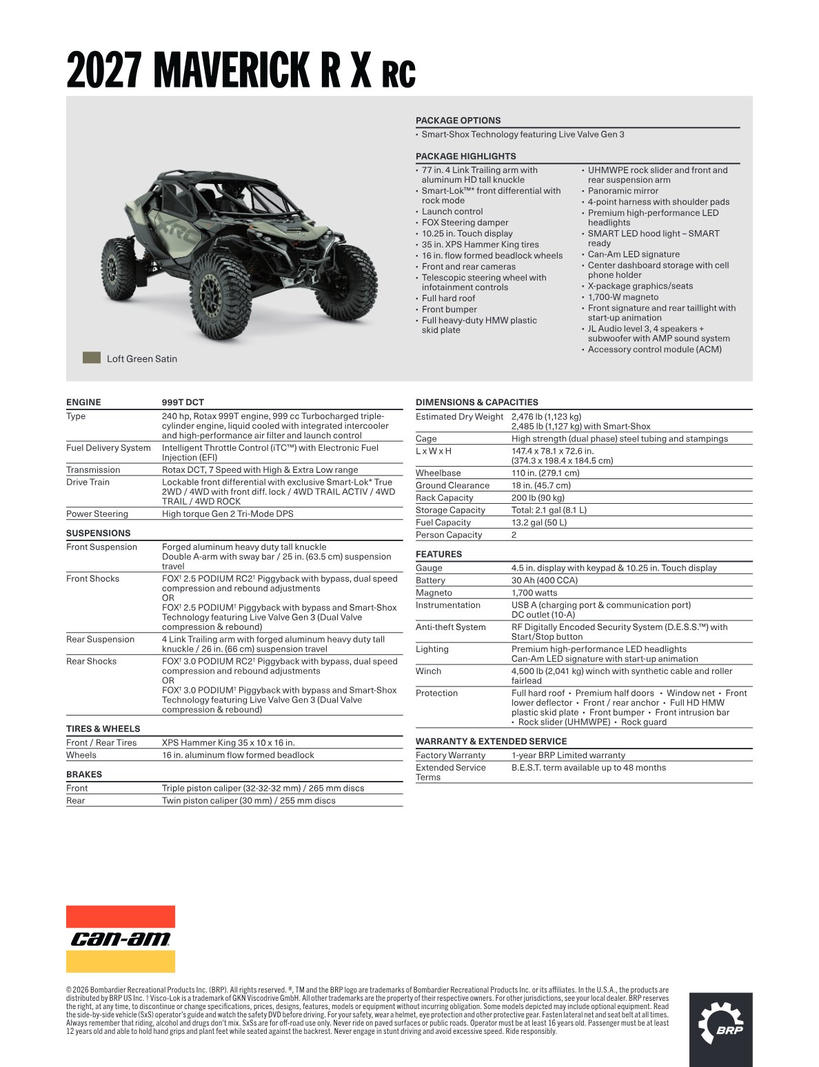 Spec Sheet