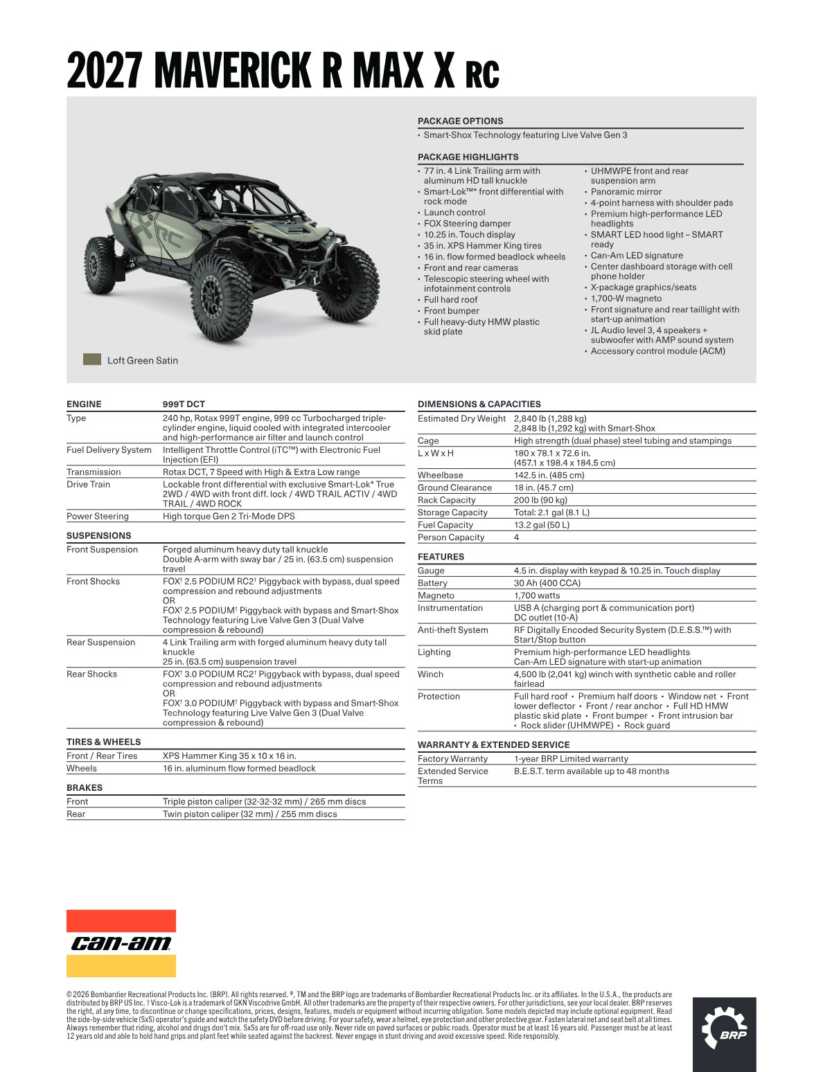 Spec Sheet