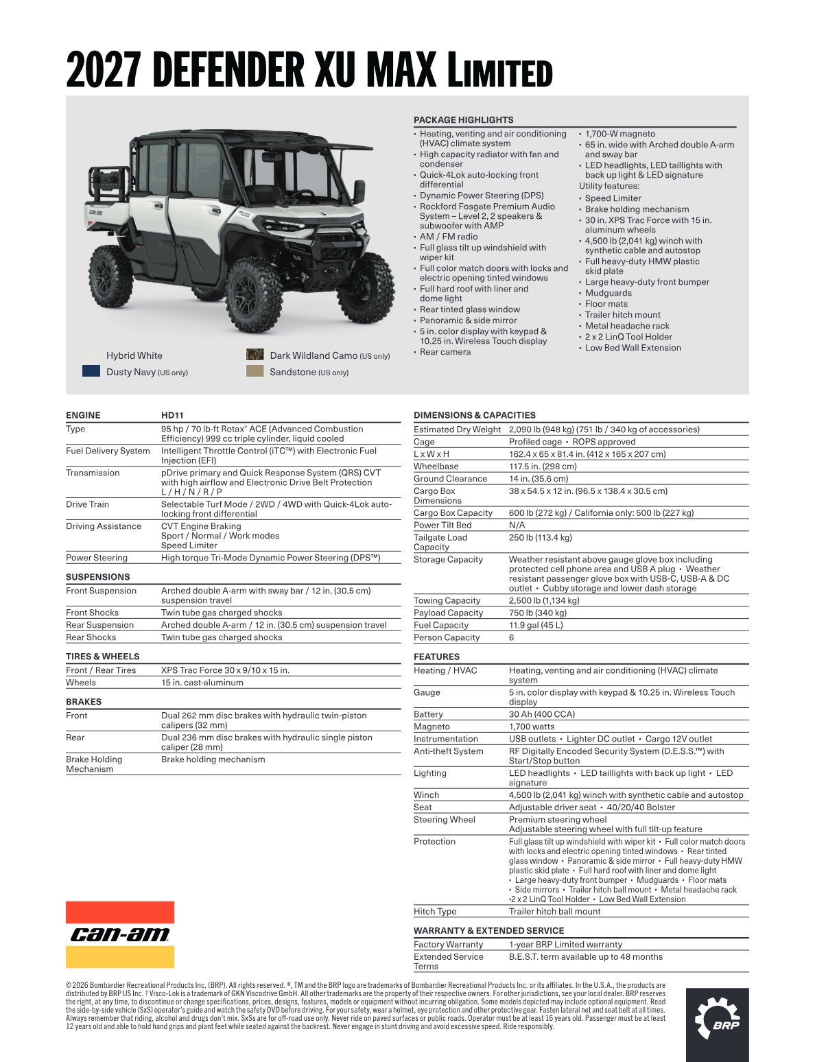Spec Sheet