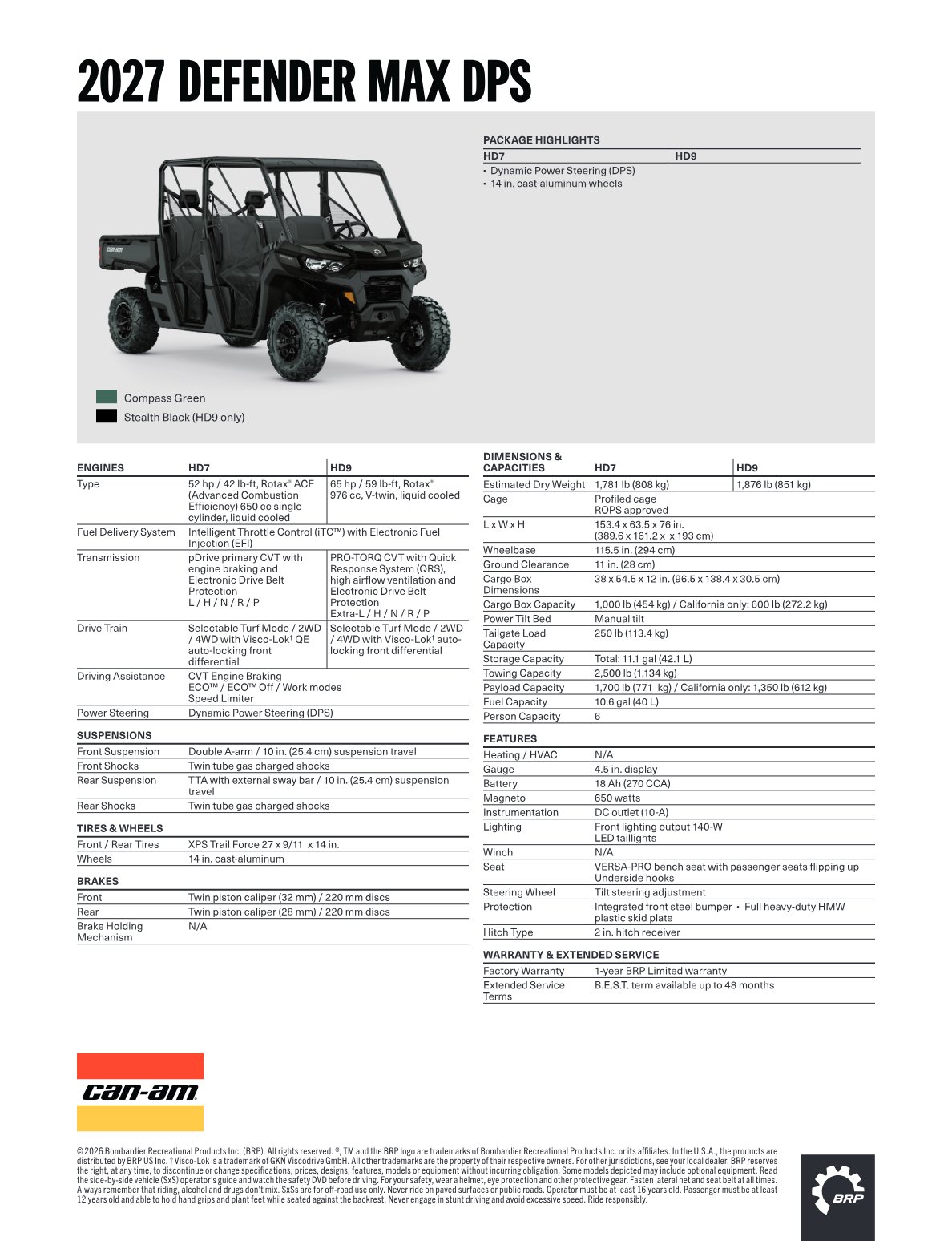 Spec Sheet