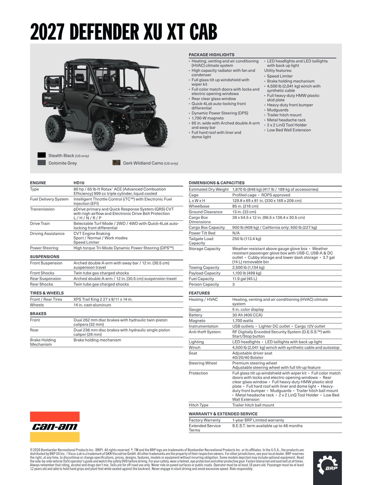 Spec Sheet