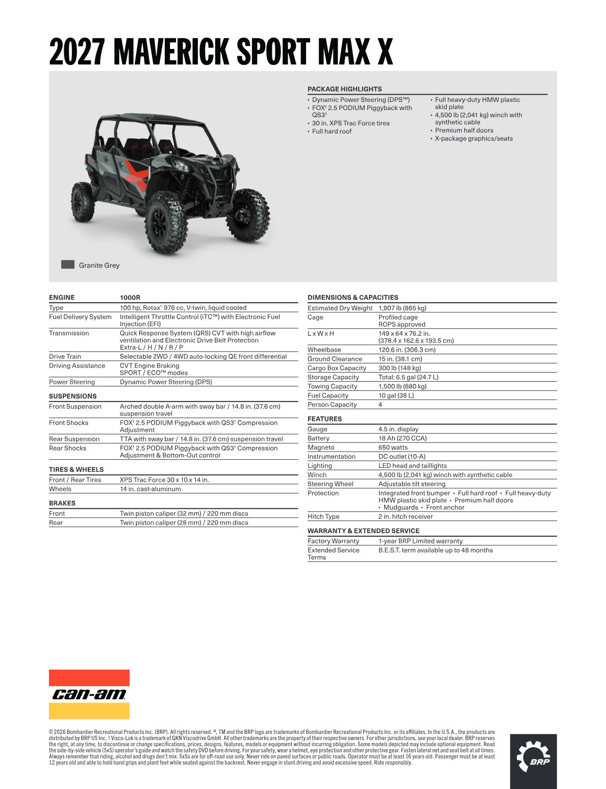 Spec Sheet