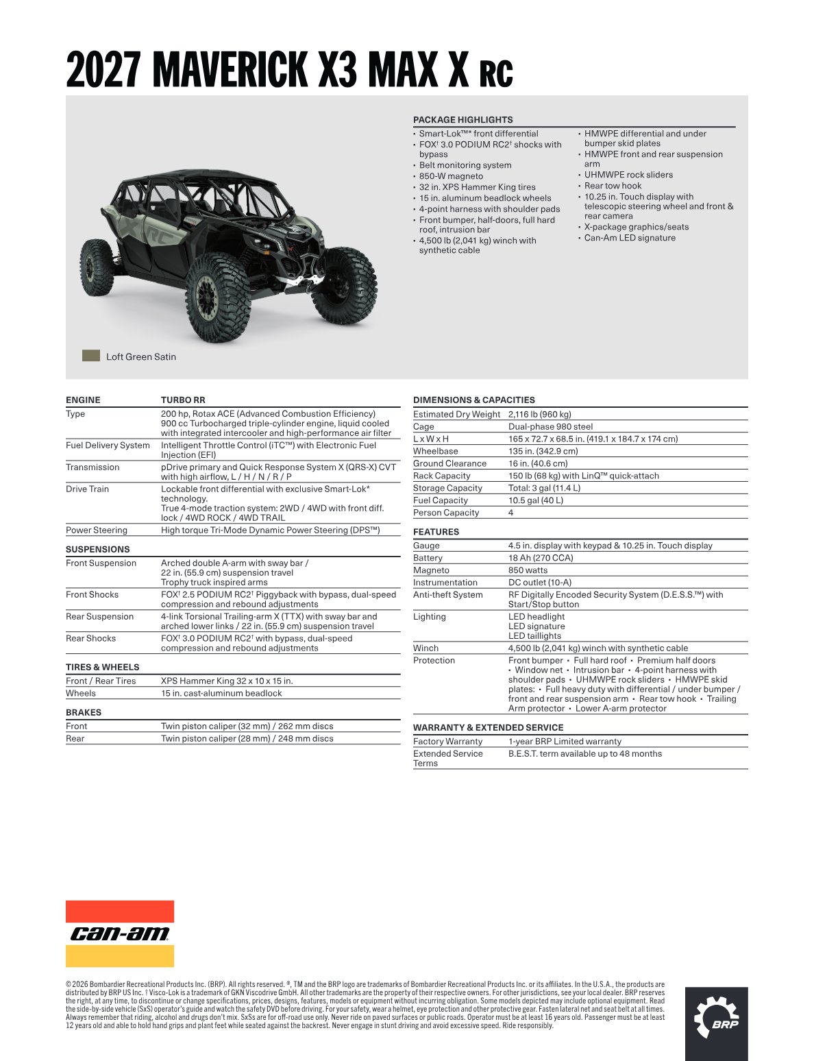 Spec Sheet