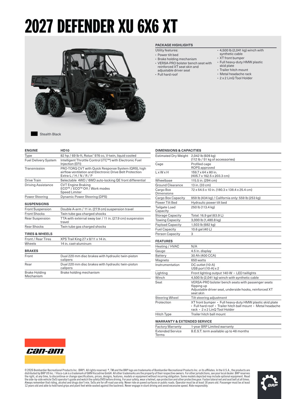 Spec Sheet
