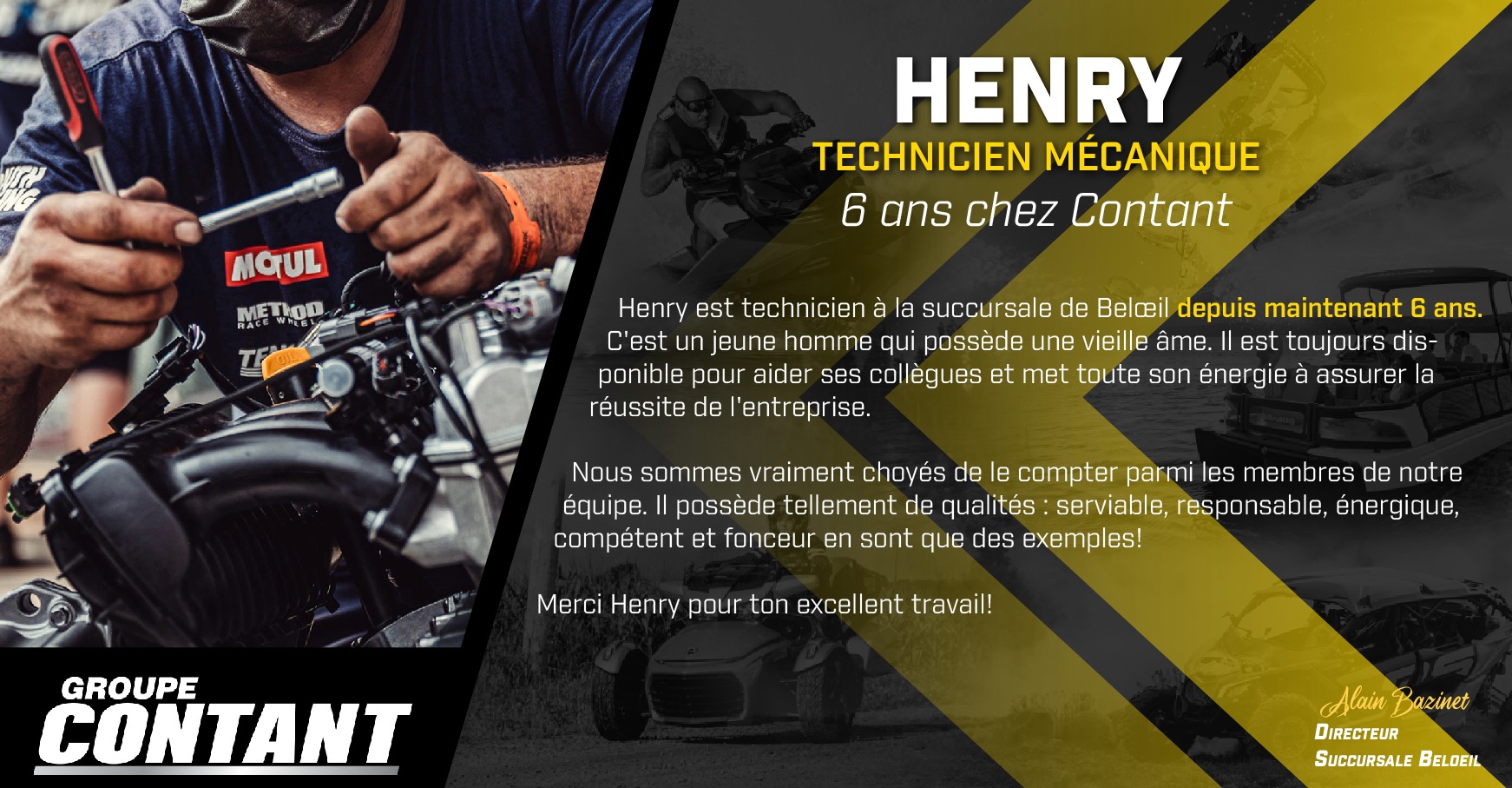 6 ans chez Contant pour Henry!