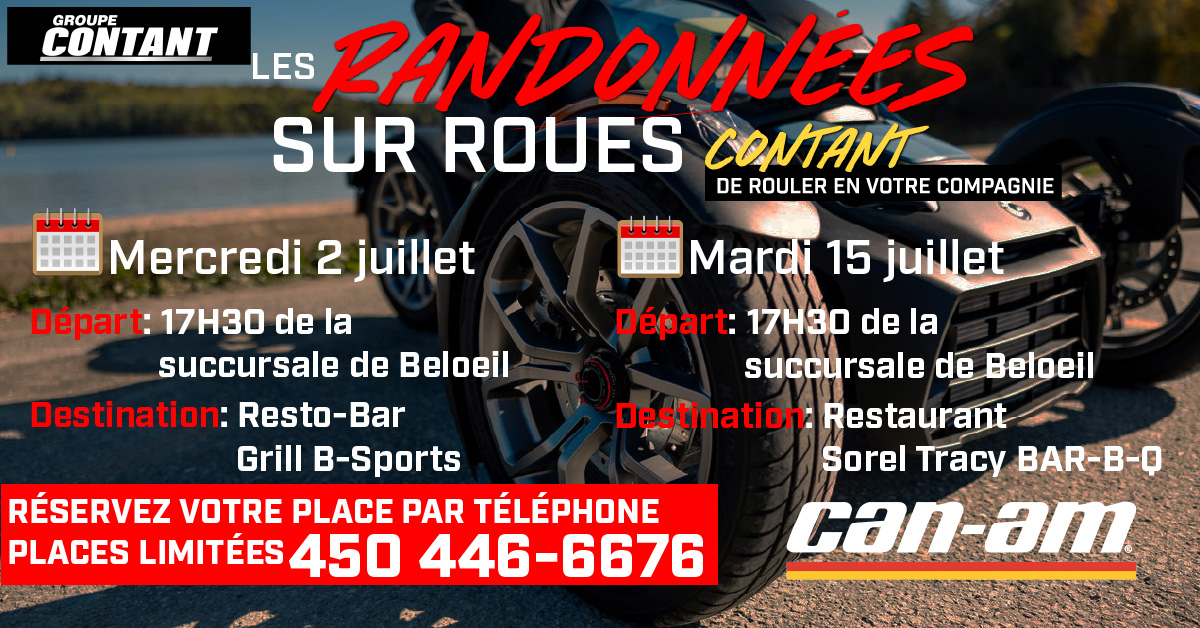 Randonnées sur roues Groupe Contant - Succursale de Beloeil