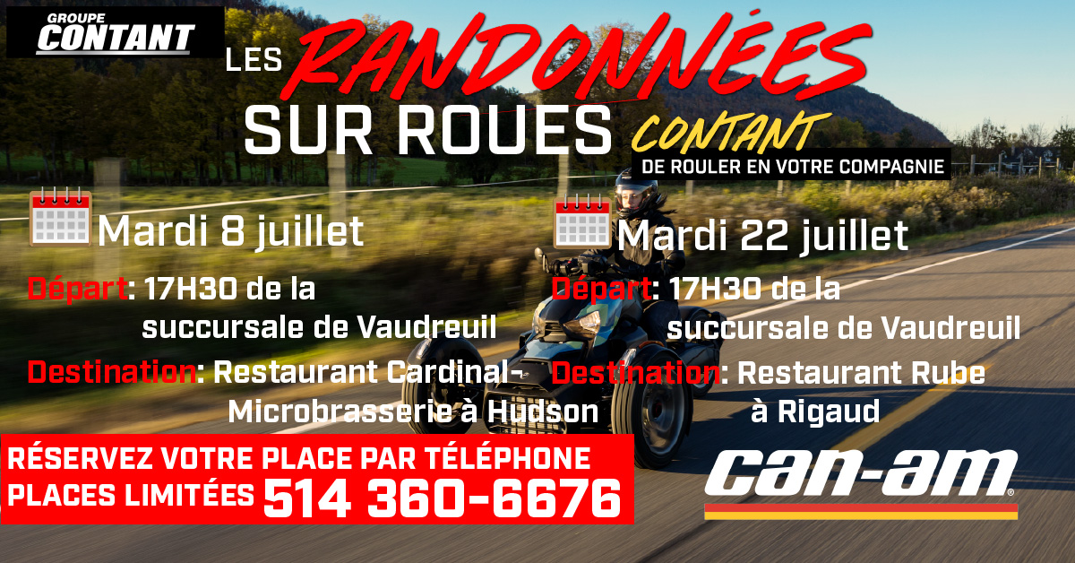 Randonnées sur roues Groupe Contant - Succursale de Vaudreuil