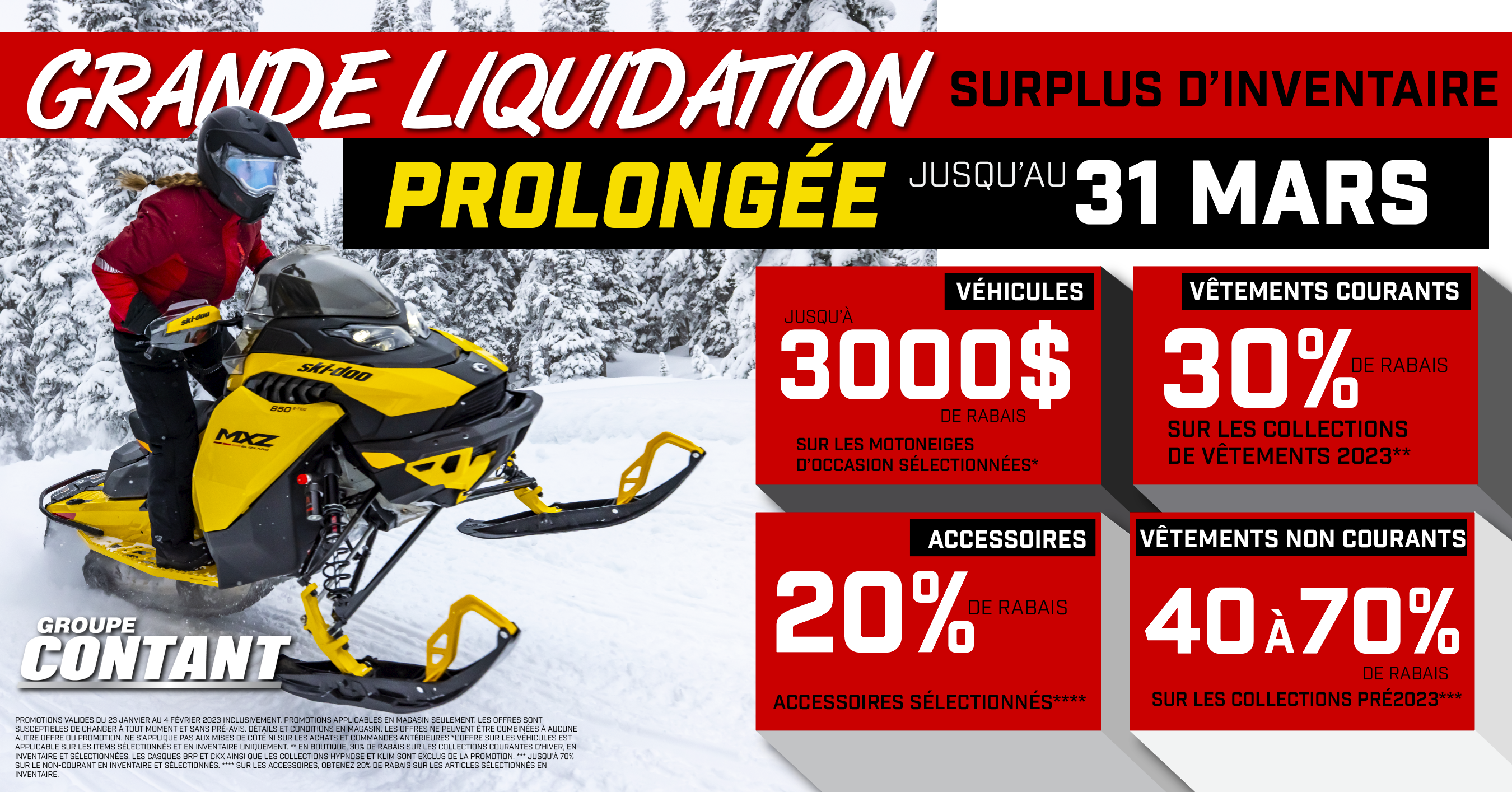 PROLONGATION DE LA GRANDE LIQUIDATION DE SURPLUS D'INVENTAIRE!