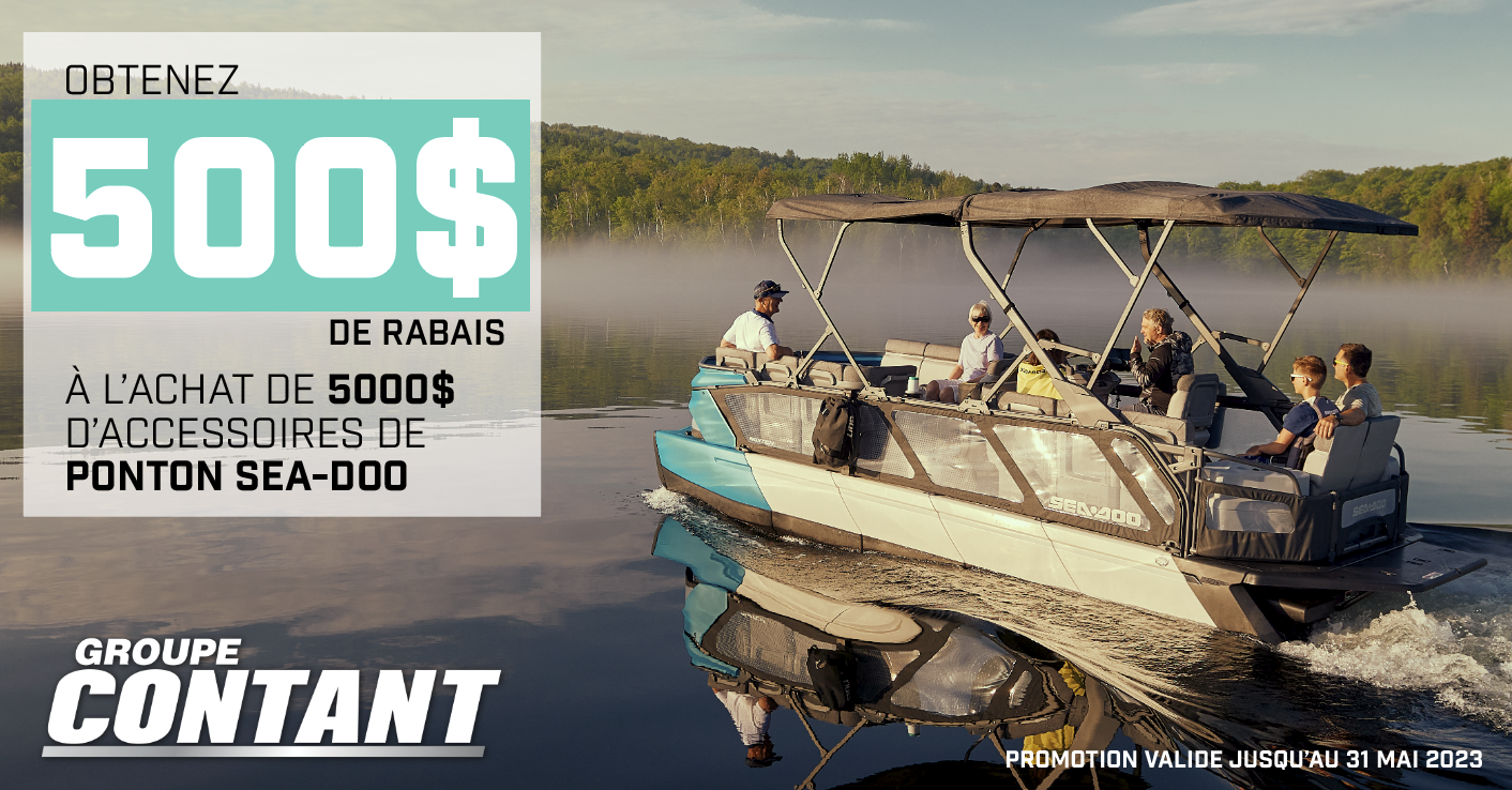 Promotion à l'achat d'accessoires de Ponton Sea-Doo 