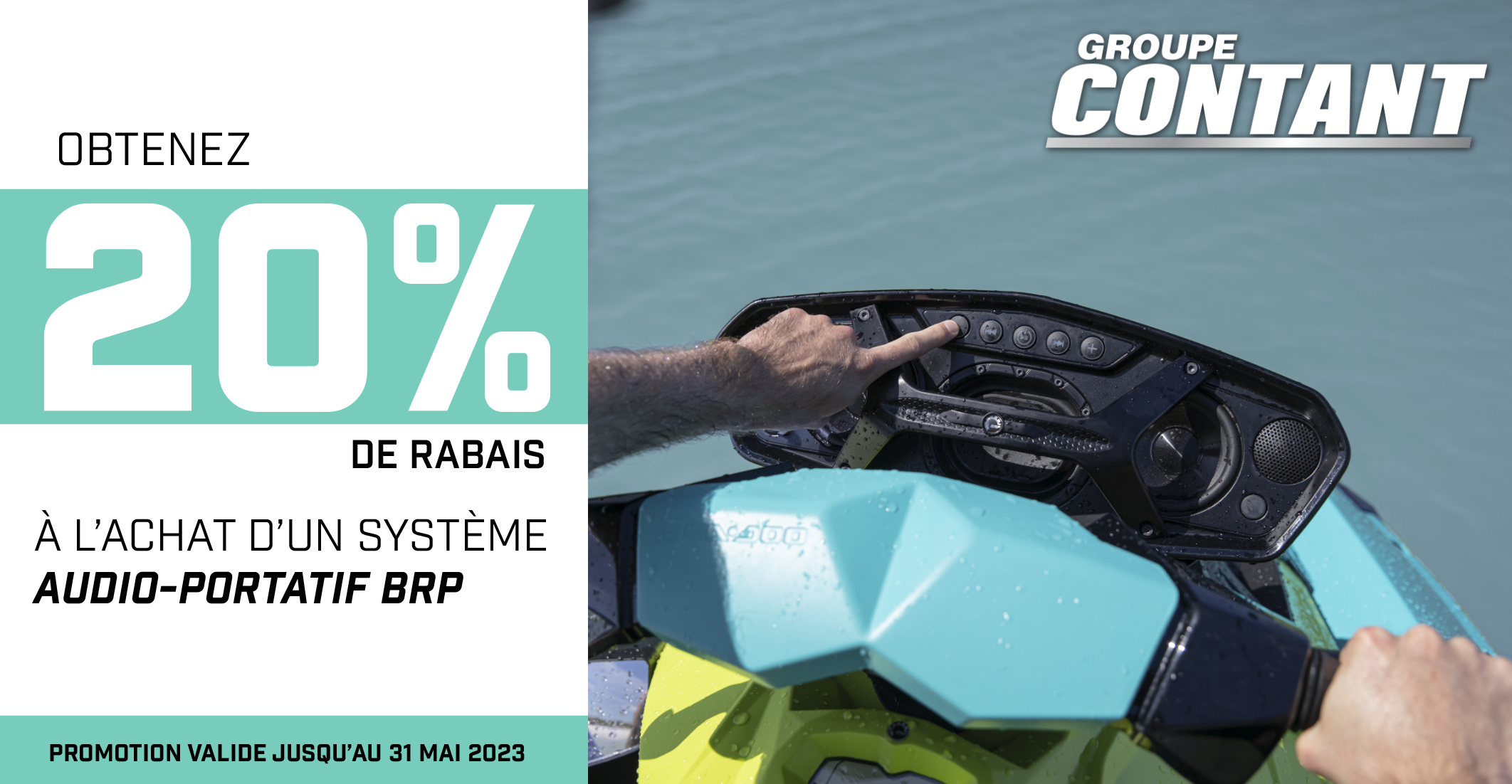 Promotion système audio-portatif BRP