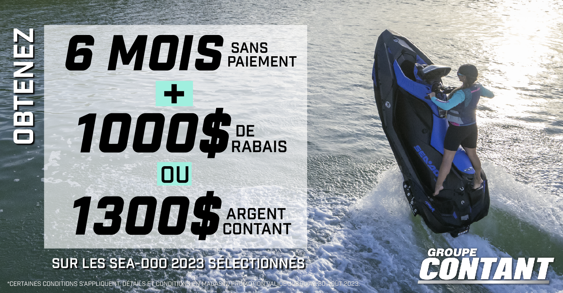 Promotion août Sea-Doo 2023 