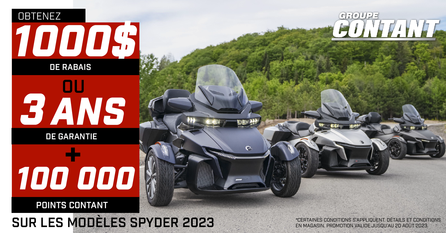 Promotion Can-Am on-road  spyder 2023