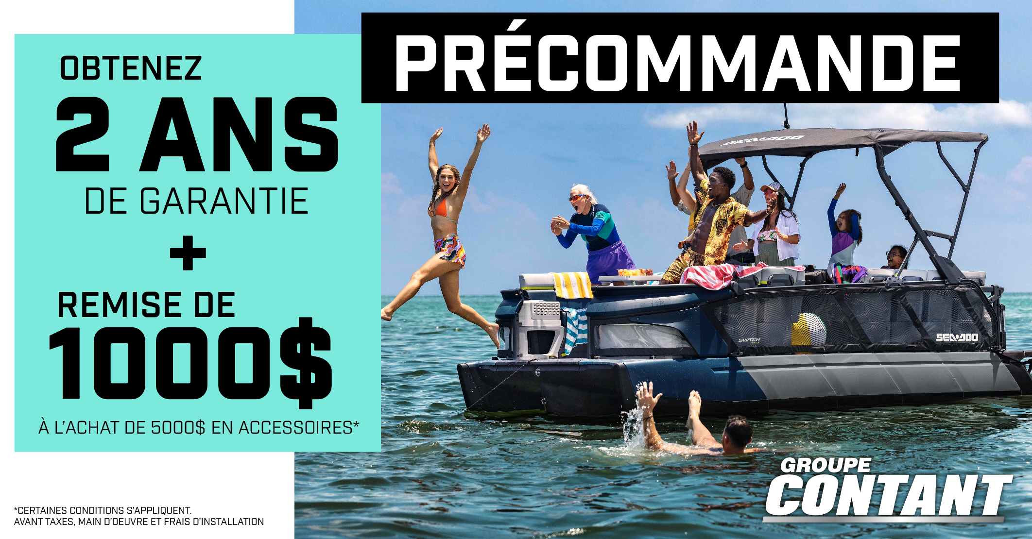Promotion Sea-Doo Switch Août/Octobre précommande