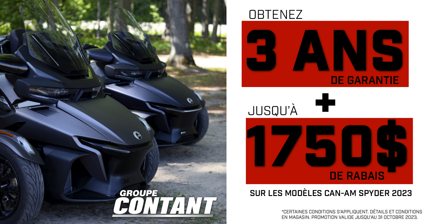 Promotion Spyder 2023 aout/octobre 