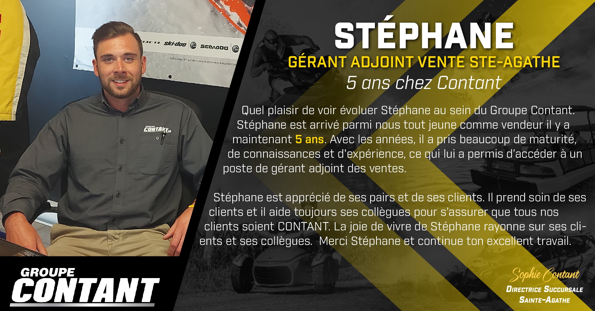 5 ans chez Contant pour Stéphane !