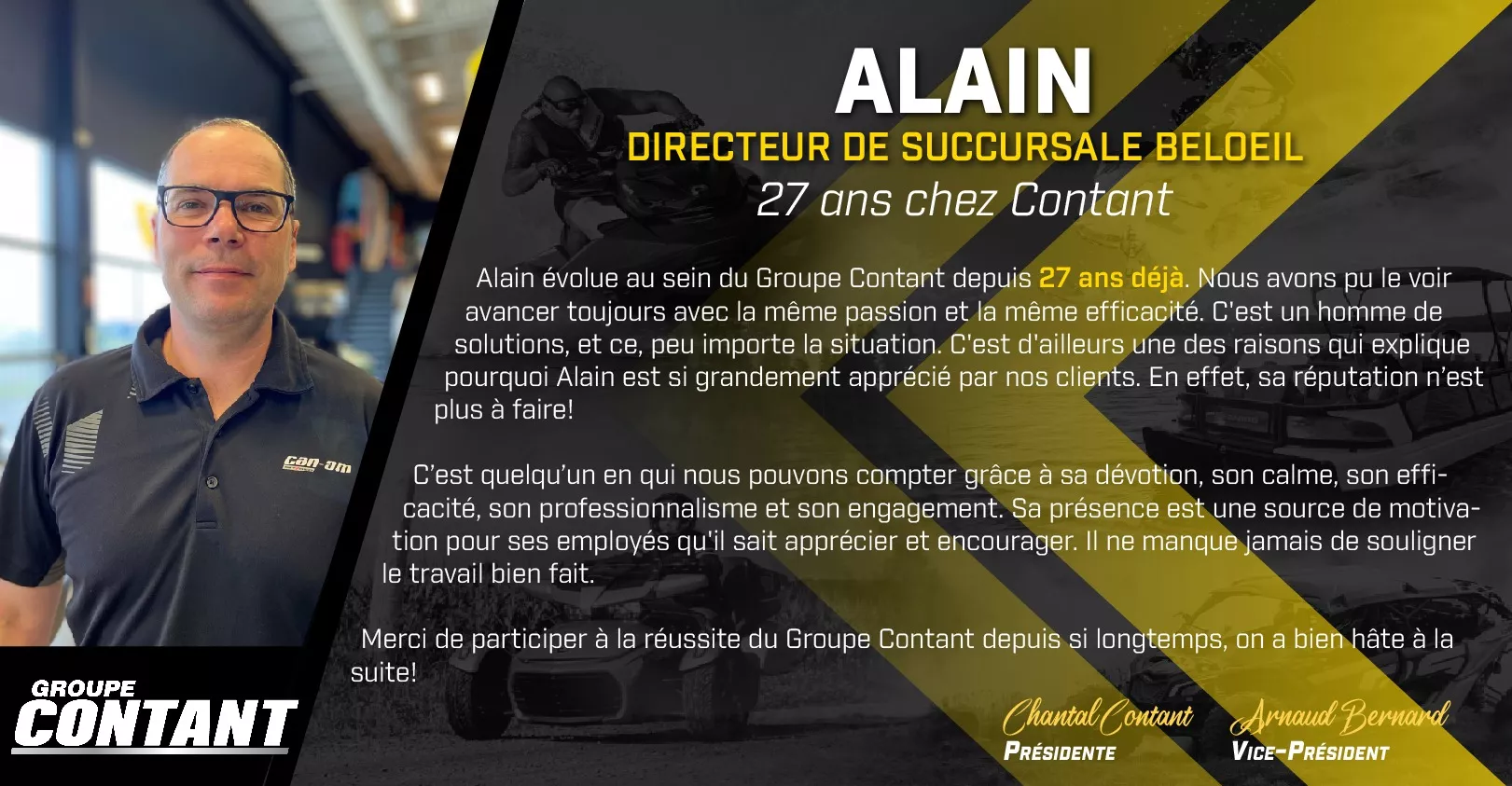 27 ans chez Contant pour Alain! 