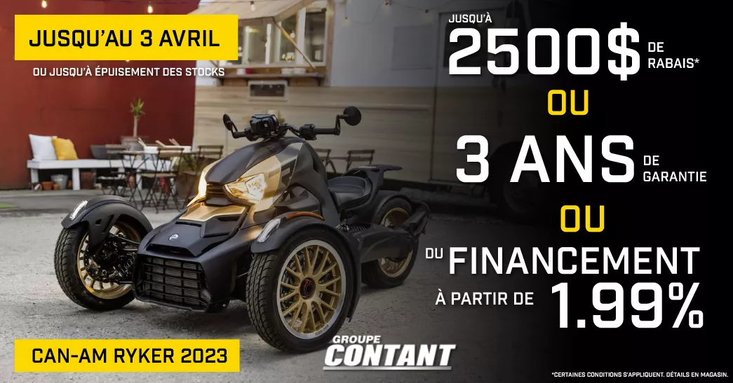 Promotion Can-Am Ryker 2023 fin 3 avril