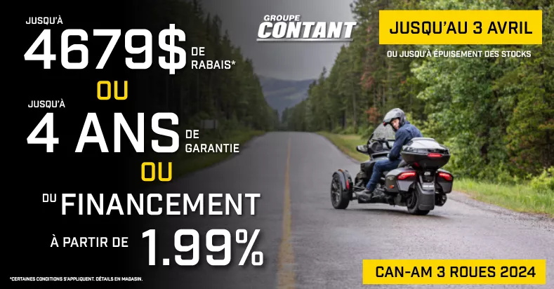 Promotion Can-Am 3 roues 2024 fin 3 avril 