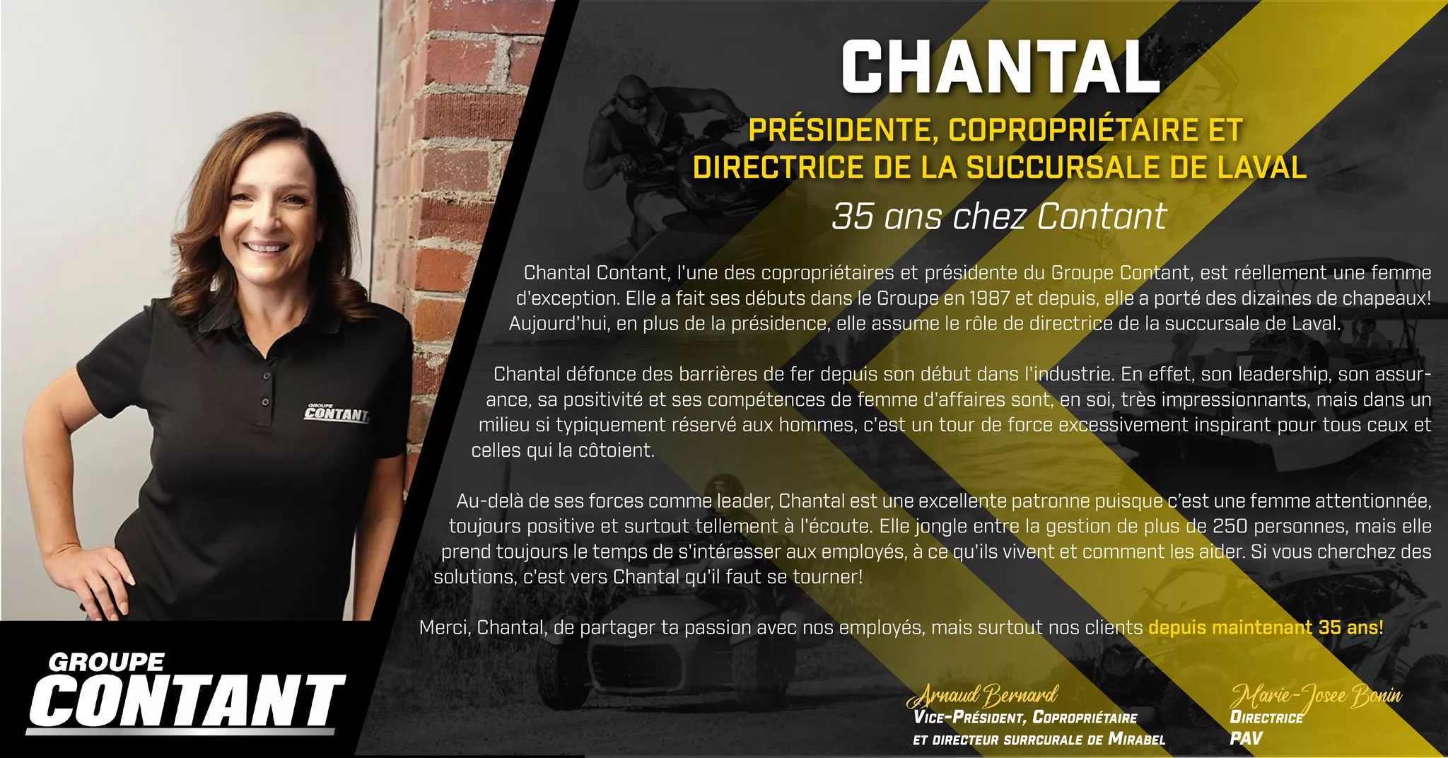 35 ans chez Contant pour Chantal! 