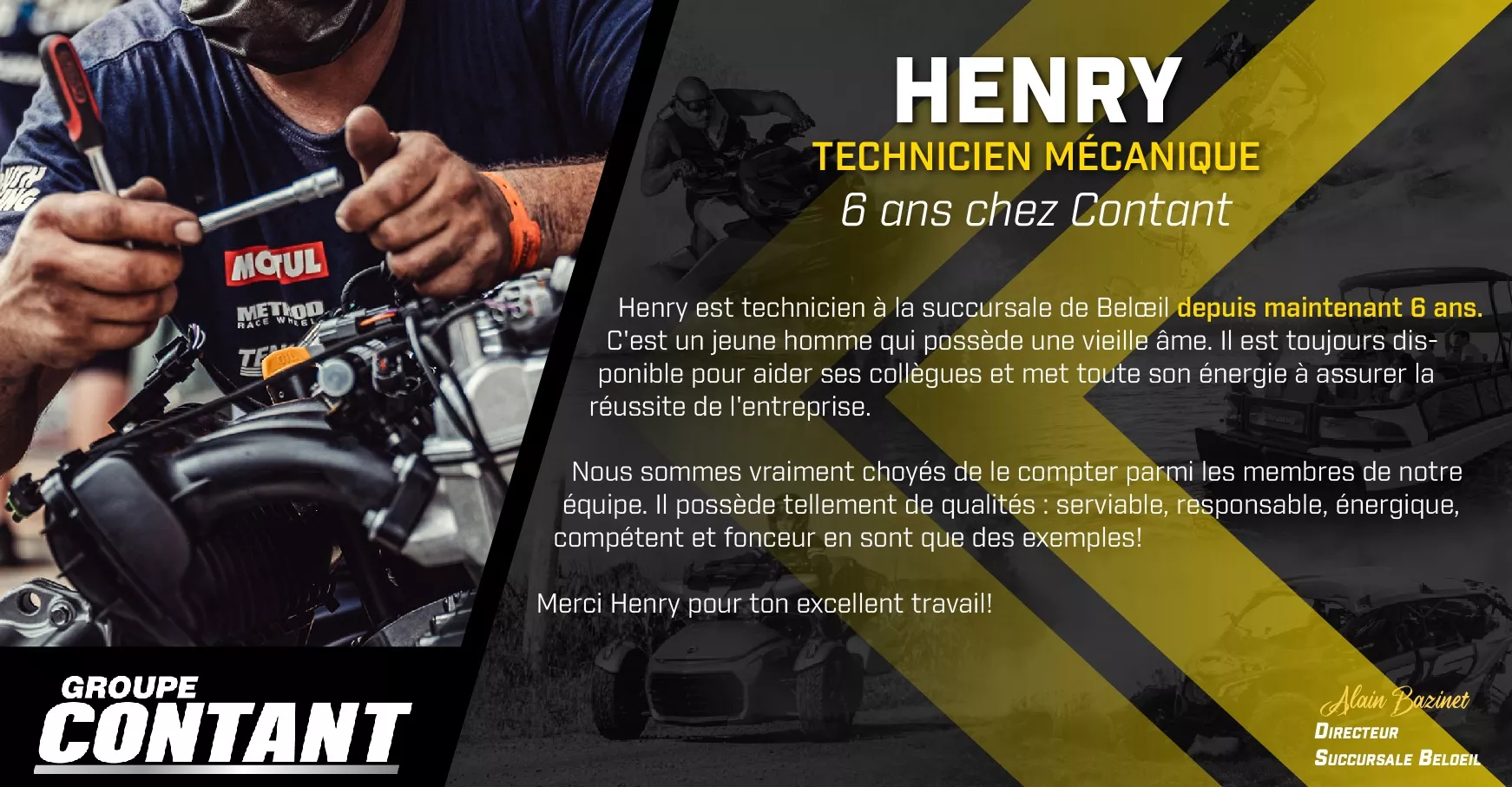6 ans chez Contant pour Henry!