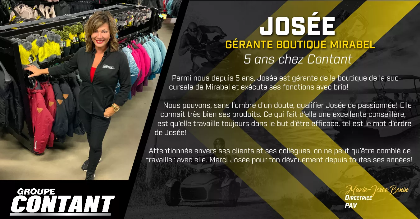5 ans chez Contant pour Josée!