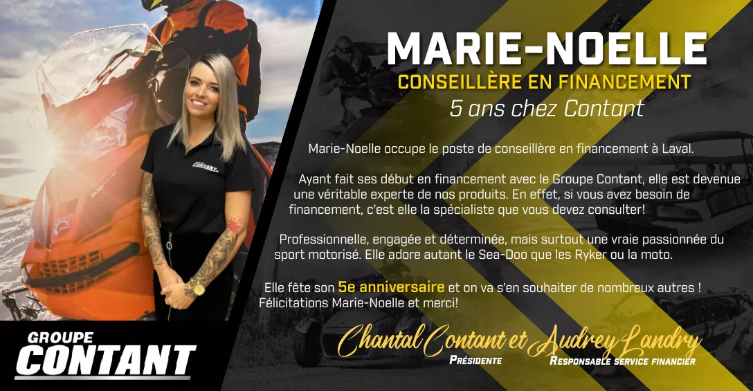 5 ans chez Contant pour Marie-Noelle!