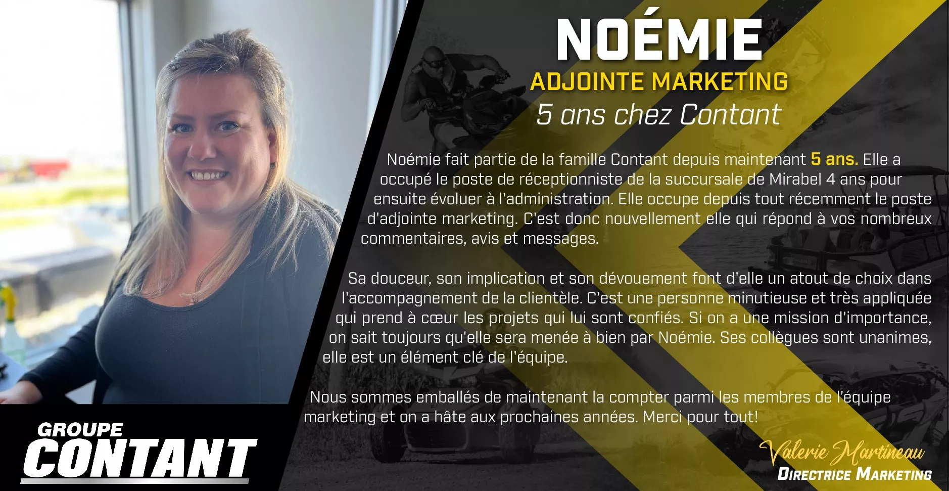 5 ans chez Contant pour Noémie!