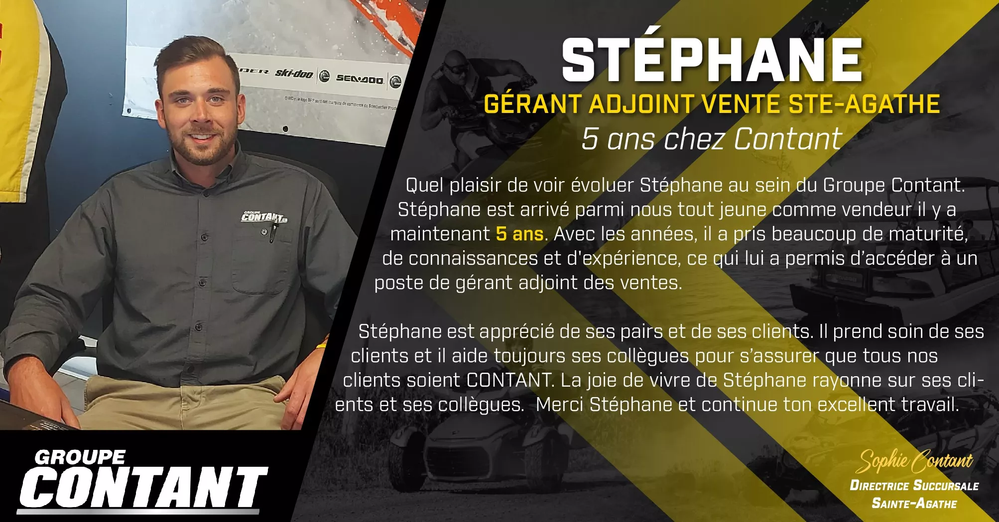 5 ans chez Contant pour Stéphane !